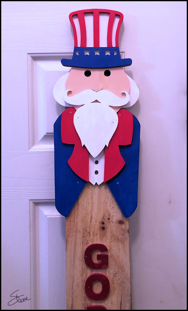Scrollsaw Uncle Sam Fence Picket Scroll Saw Pattern.