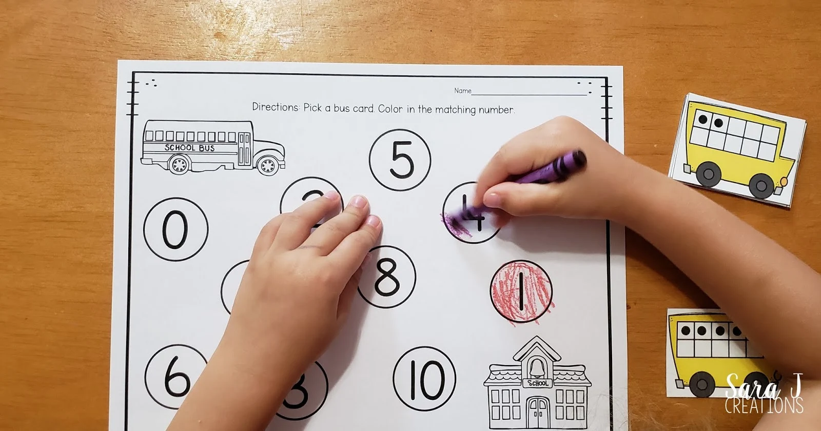 Practice counting and subitizing with these adorable school bus ten frames matching activities. These cards and recording sheets can be used in a variety of ways to differentiate math in your classroom. Ideal for math workshop, math centers, intervention groups, small group and independent practice. Click here to download your free cards and get your back to school season off to a fun start!