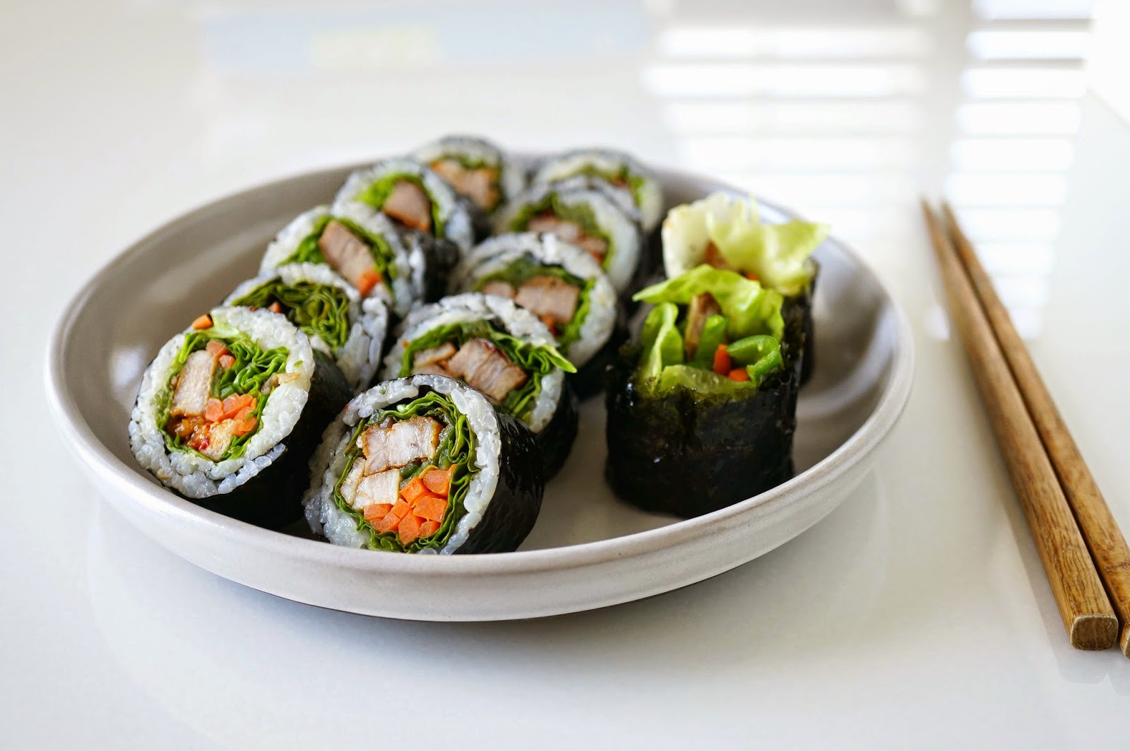 Miss Hangrypants Pork Belly Ssam Kimbap