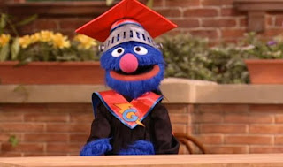Professor Super Grover has a hard time remembering what they to do next. Sesame Street Episode 4071, Professor Super Grover's School for Superheroes