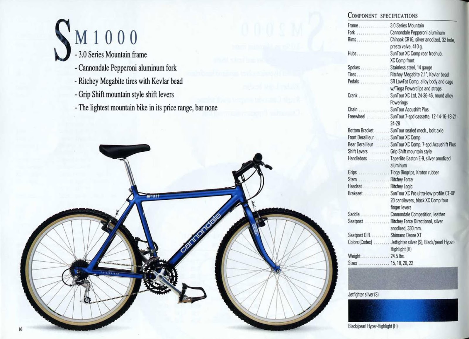 CATALOGUES CANNONDALE CANNONDALE 1991