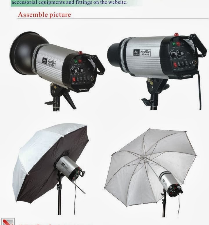 Studio Flash Lights / Strobe Data and Description Professional