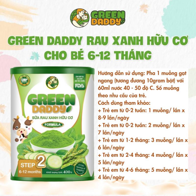 Green Daddy Sữa Rau Xanh Hữu Cơ Formula Step 2 (400g)