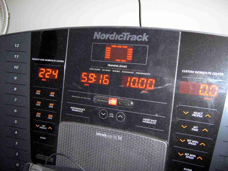 10km on treadmill Clearance