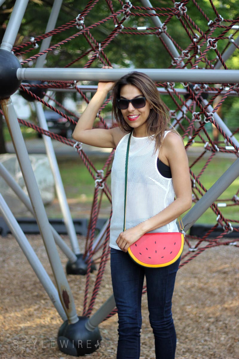 What I Wore: MyWalit Watermelon Handbag - Style Wire | Boston Adventure ...