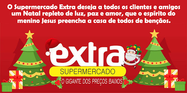 Mensagem de Natal do Supermercado Extra de Roncador