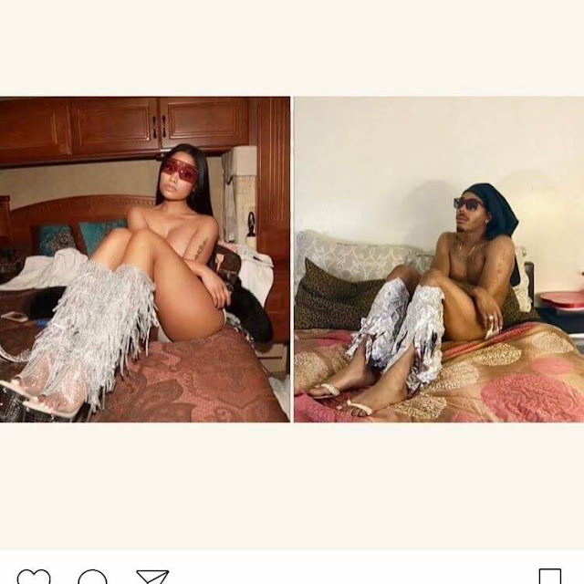 Nicki-Minaj-half-nude-photo-with-fun-on-Instagram