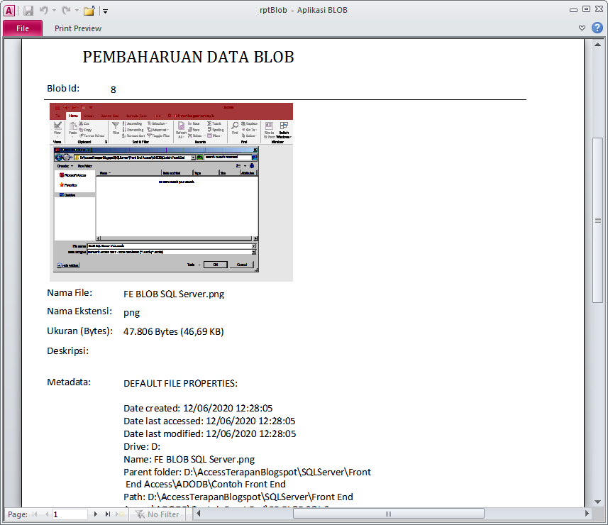 Aplikasi E-Document Sederhana Menggunakan Access (Front-End) dan SQL ...