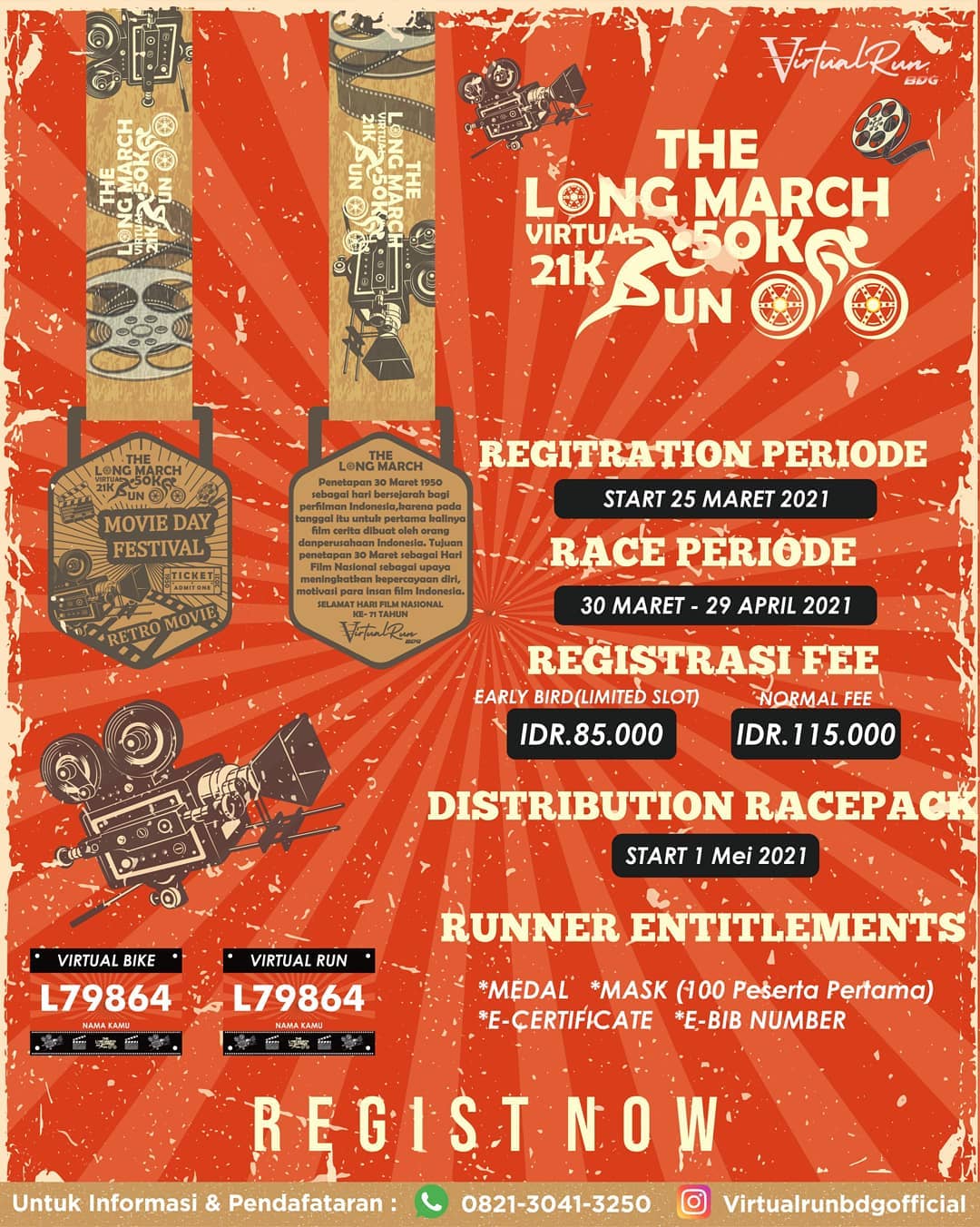 🔍 The Long March - Virtual Run & Ride • 2021 The Long March - Virtual Run & Ride • 2021