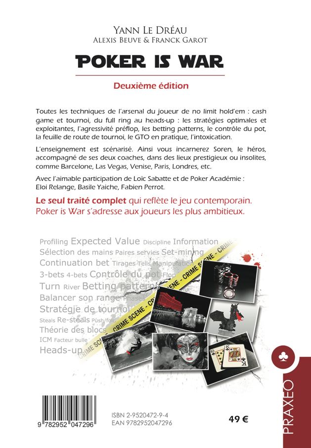 PRAXEO La passion des jeux [livre] Poker is War la deuxième édition