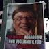 "Bill Gates assassino, non vogliamo il tuo vaccino". I volantini di Azione Frontale fuori la Microsoft a Roma