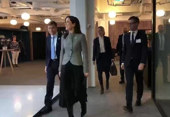 Crown Princess Mary wore Giorgio Armani Asymmetrical Wool Cashmere Jacket