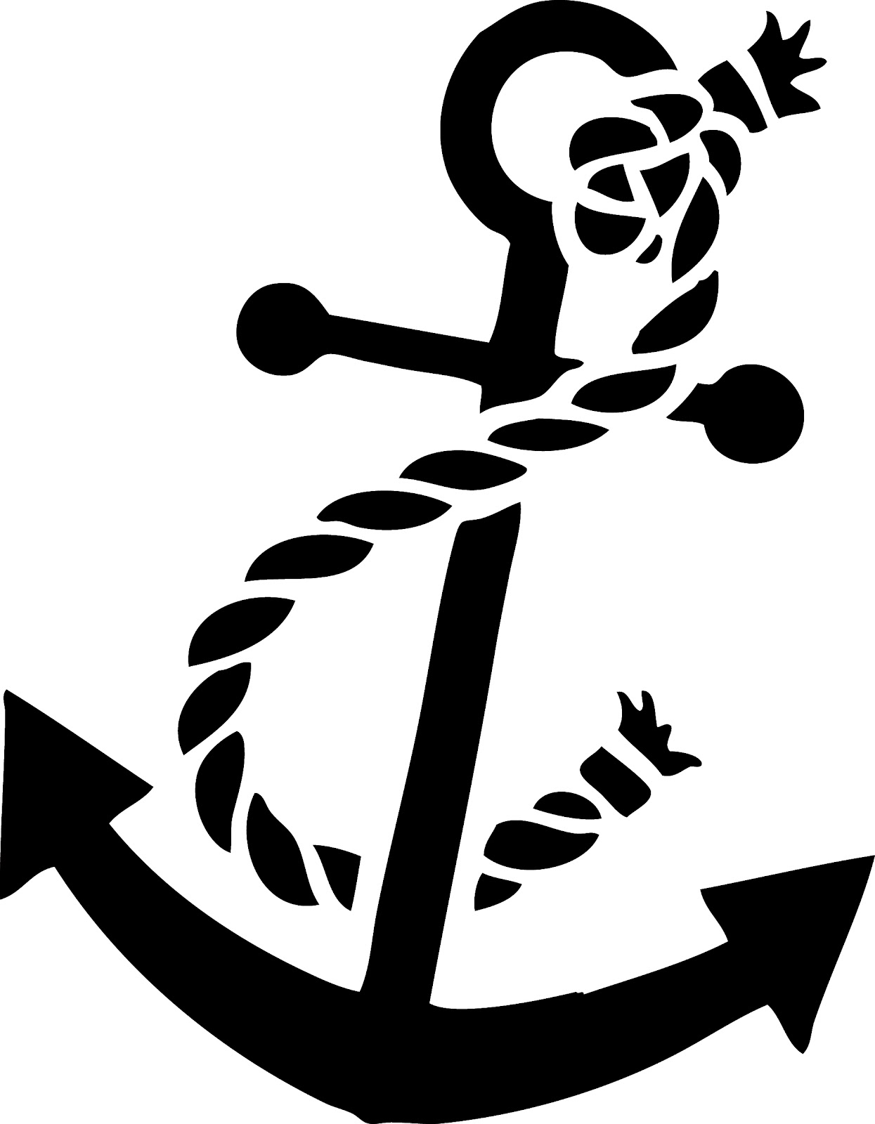 Vintage Clip Art - Anchor Silhouette