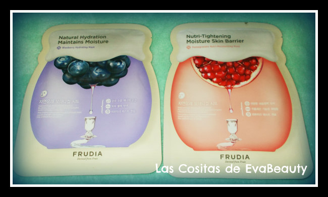 mascarilla coreana facial tissú frudia arándanos y granada
