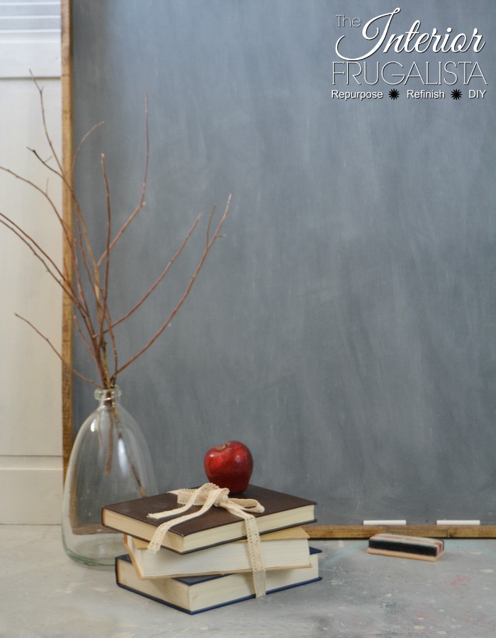 Large DIY Chalkboard With Books