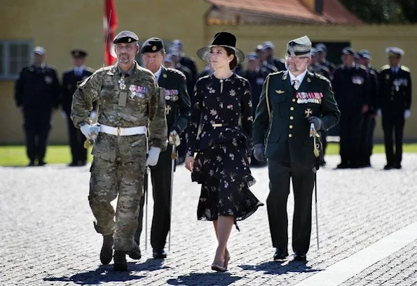 Crown Princess Mary wore A.L.C. Christianne Floral-print Silk Midi Dress and she wore Gianvito Rossi pumps