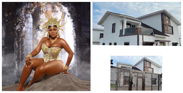 Actress Destiny Etiko buys herself a mansion in Enugu as a birthday gift (Photos)