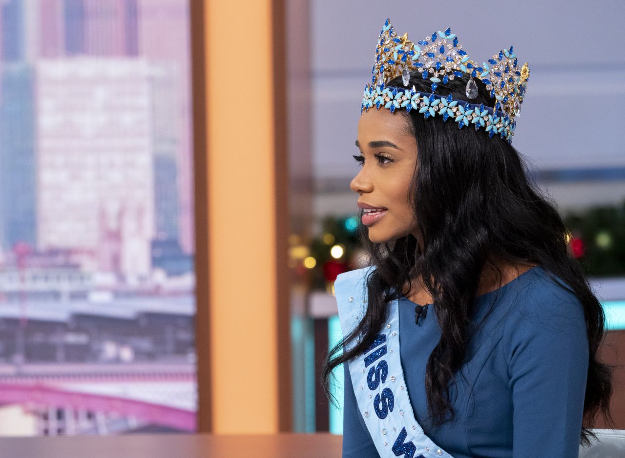 Miss World 2019 Toni-Ann Singh arrives on Good Morning Britain