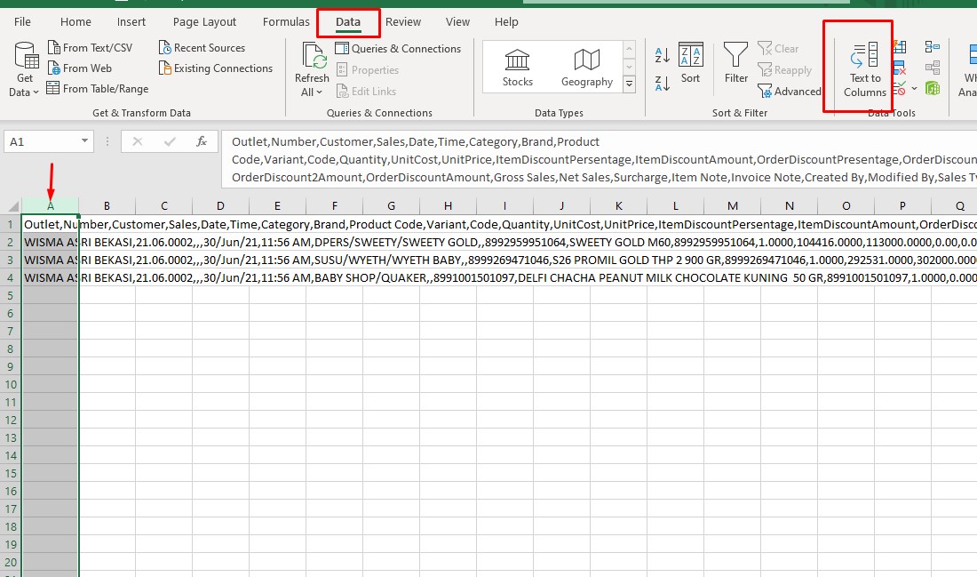 Cara Merubah File CSV Ke Format Excel Menjadi Tampilan Kolom