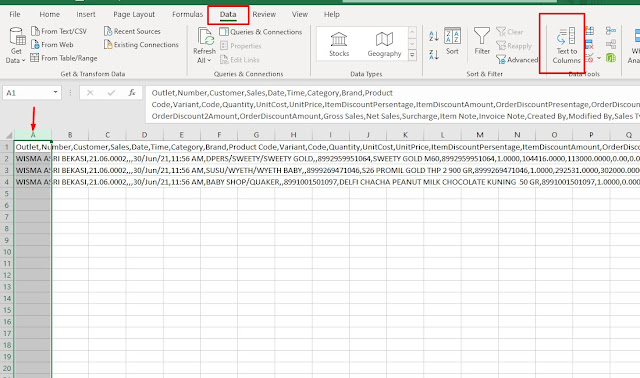 Cara Merubah File CSV Ke Format Excel Menjadi Tampilan Kolom