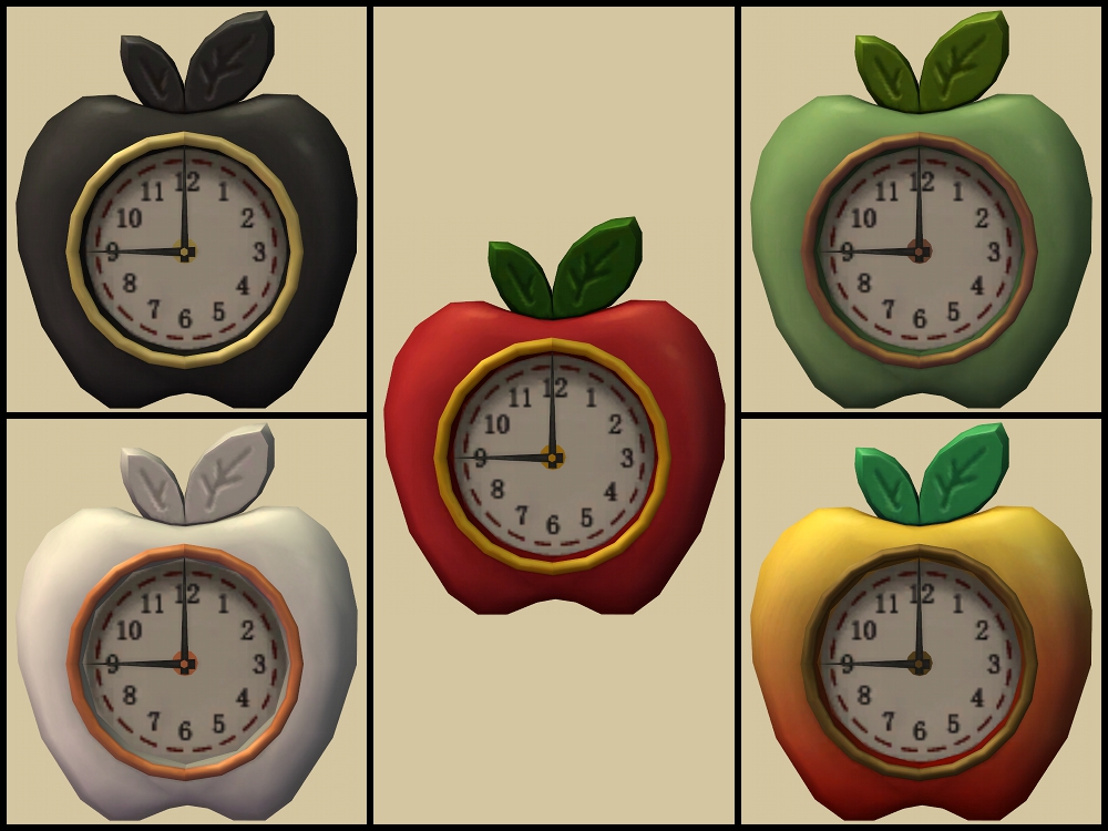 TheNinthWaveSims The Sims 2 The Sims 4 'A is for Apple Clock