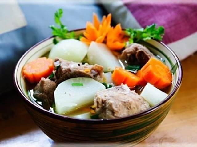 Pork-stewed-radish-rice-cooker