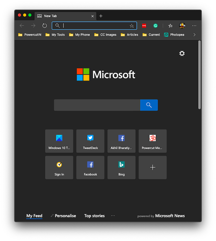 Microsoft Edge สำหรับ Mac รีวิว
