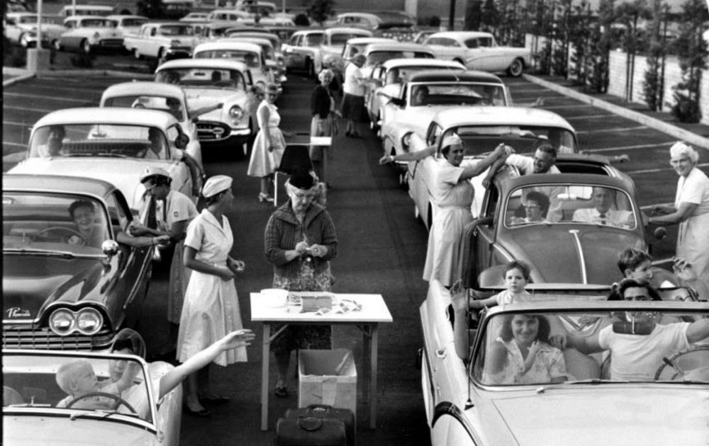 Drive-Thru Polio Clinic in the Early 1960s ~ Vintage Everyday