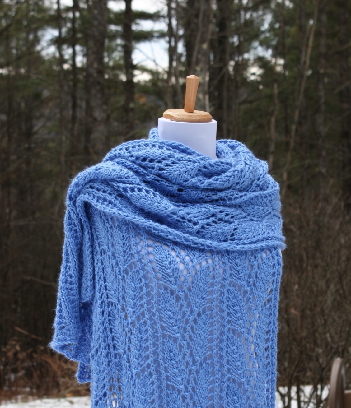 All Knitted Lace: New Pattern: Leafy Branches Wrap