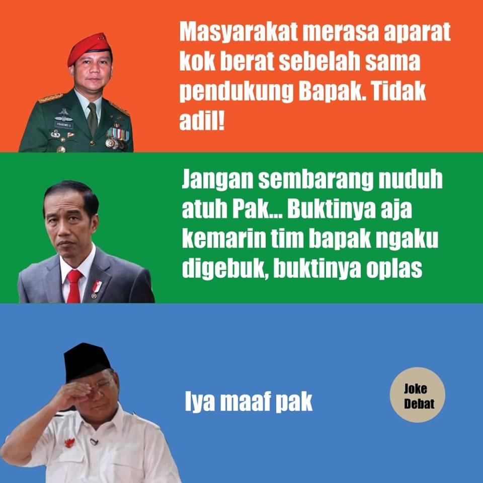 Kumpulan Meme Segar Dan Fresh Menghibur Saat Debat Capres Pertama