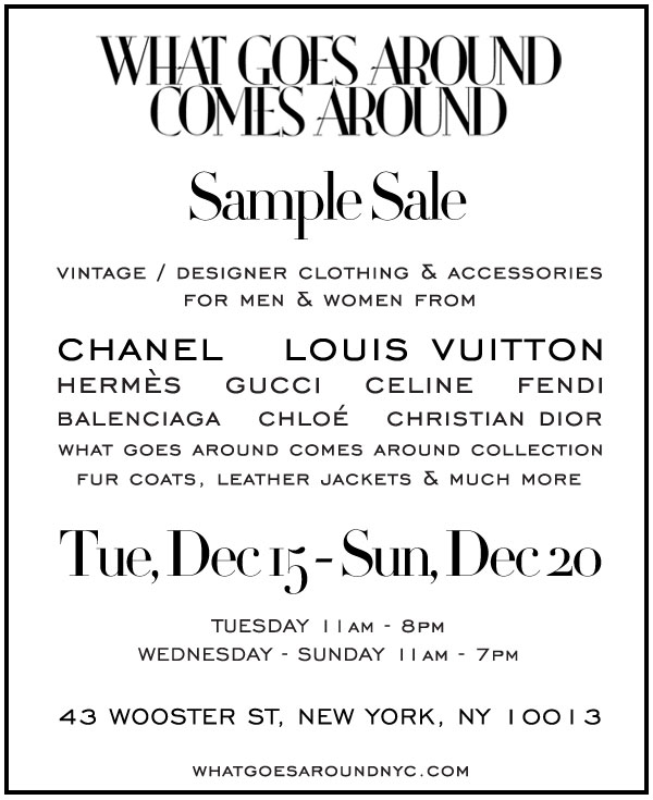 The What Goes Around Comes Around Vintage Sample Sale Has