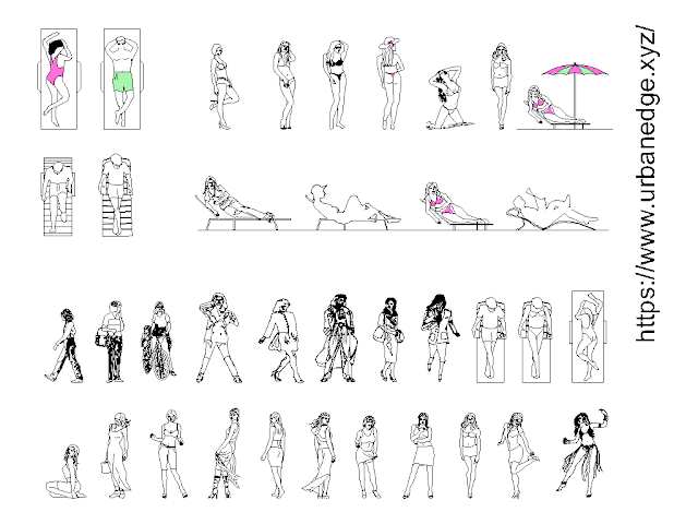 Human People on beach free cad blocks download - 35+ free cad blocks