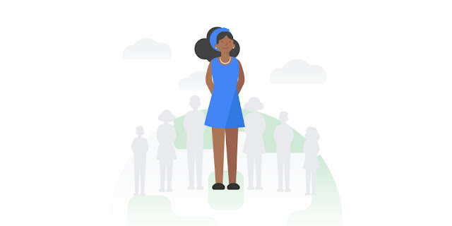 Illustration einer farbigen Frau