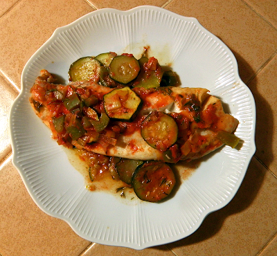 Plate of Spicy Fish with Veggies