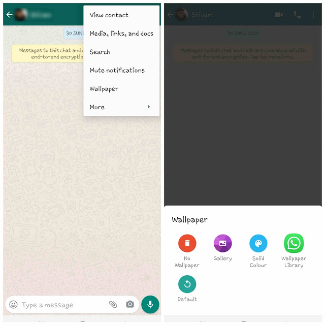 Change WhatsApp chat wallpaper