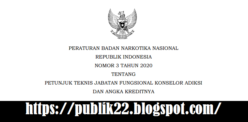 Peraturan BNN Nomor 3 Tahun 2020 Tentang Petunjuk Teknis Jabatan