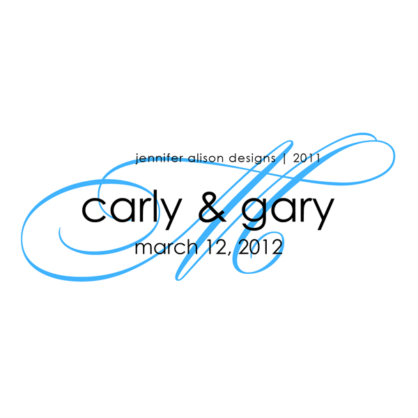 wedding monogram designs for Carly Gary wedding logo wedding monogram