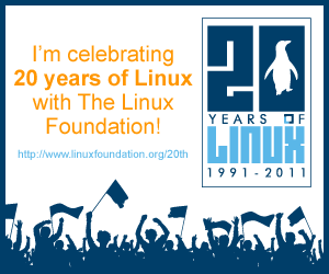 Voy a estar celebrando 20 años de Linux con La Fundación Linux! 