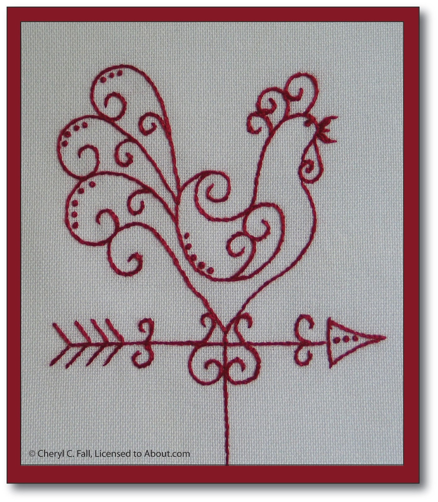 Quilt Inspiration: Free pattern day ! Redwork embroidery