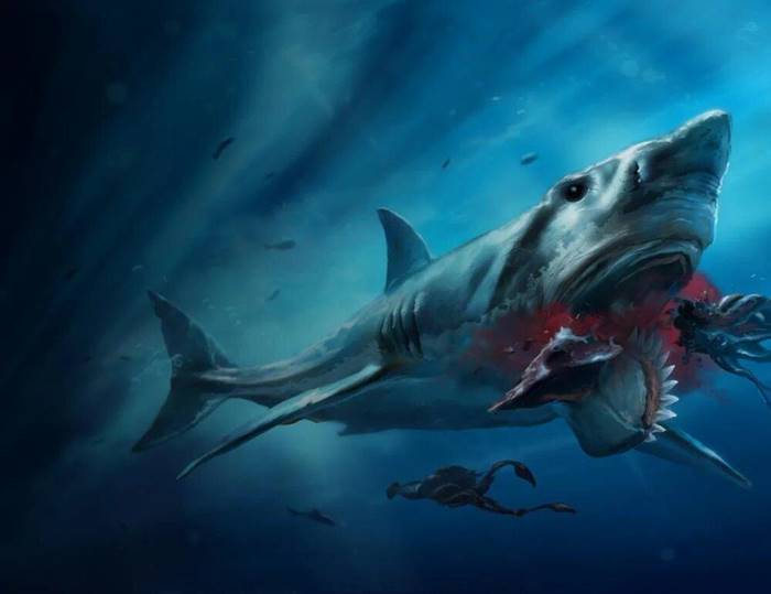 Chingum — Discover Curiosities Helicoprion Shark With A Chainsaw On