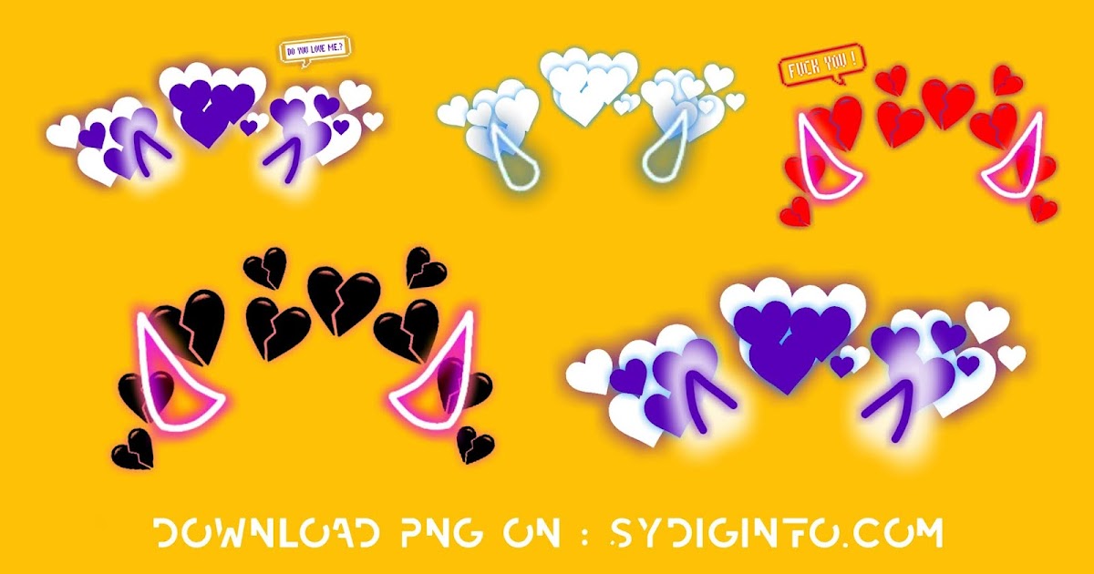 Tanduk Dan Love Kepala Aesthetic Png Keren 6 Pilihan Stiker Love Kepala