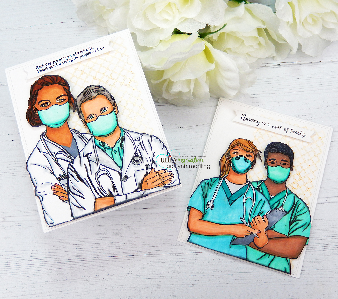 Neat Nook Creations Celebrating doctors and nurses ~ thank you card set.