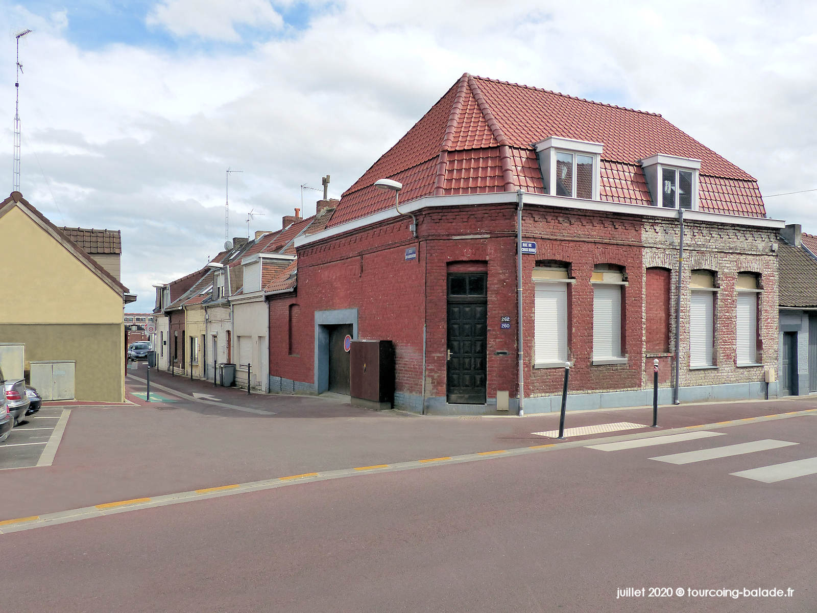Angle Rue Croix-Rouge et Laboureur, Tourcoing 2020