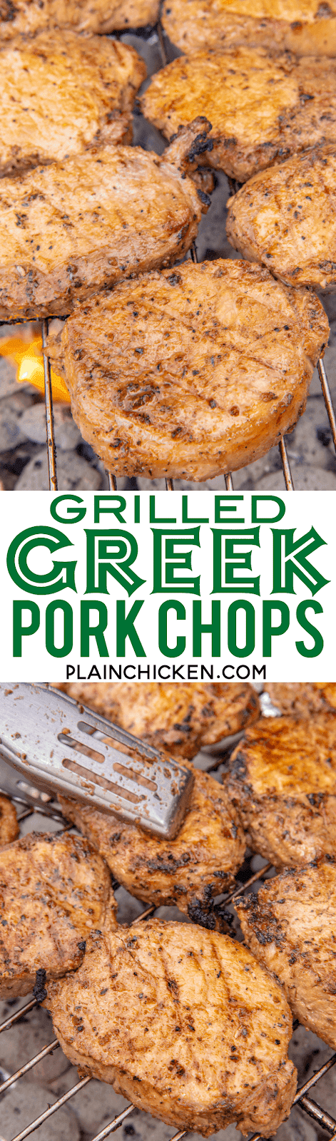 Grilled Greek Pork Chops | Plain Chicken®