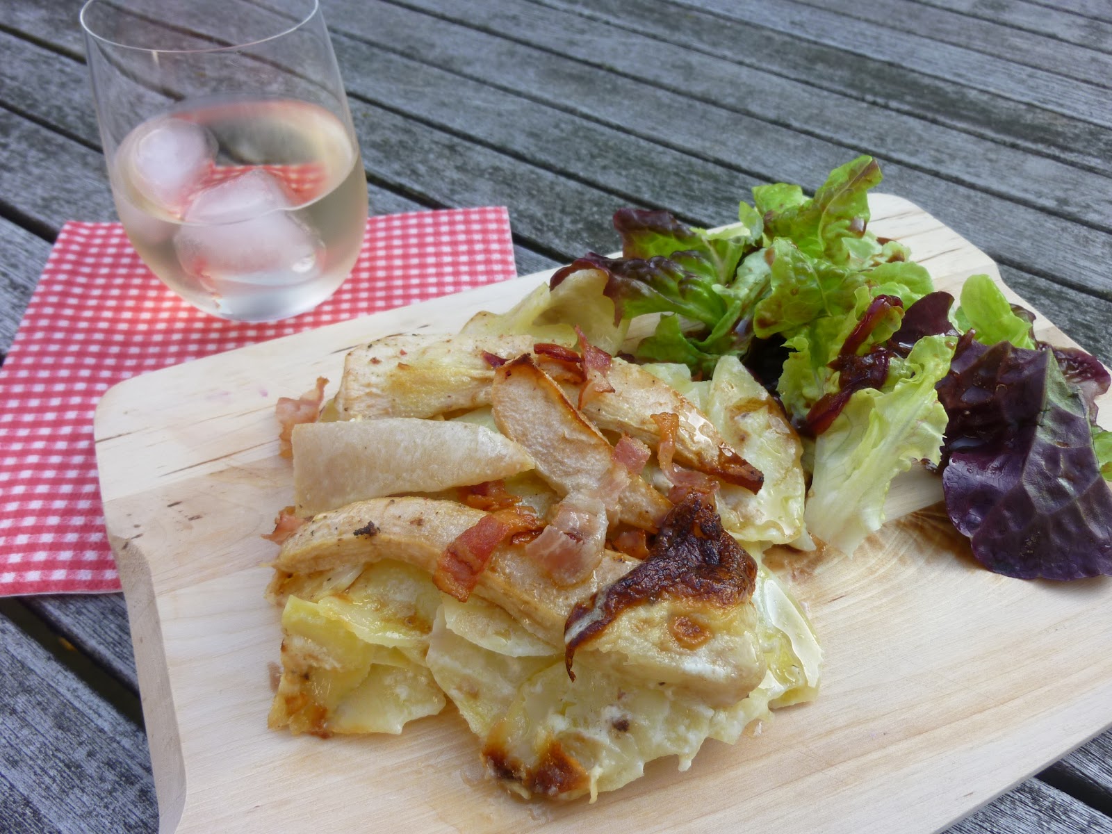 Kartoffel- Birnen- Gratin