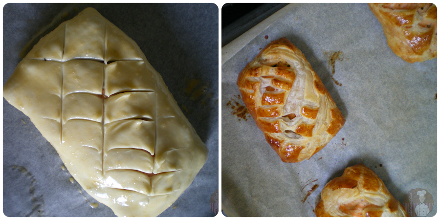 Salmón Wellington: Horneado