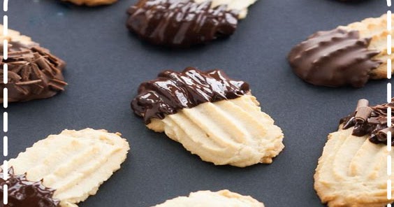 Chocolate Dipped Italian Butter Cookies - Healthy Food Delicious