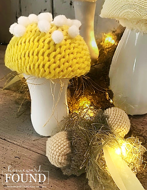 fall,Thanksgiving,entertaining,seasonal,Sweet Sweater Originals,Sweet Sweater 'Shrooms,thrifted,re-purposed,up-cycling,DIY,diy decorating,crafting,tutorial,fall home decor,mushrooms,diy mushrooms,sweater crafts, sweater mushrooms.