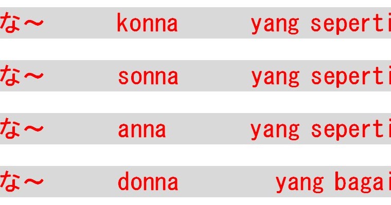 Kata Sifat Dan Huruf Dalam Bahasa Jepang