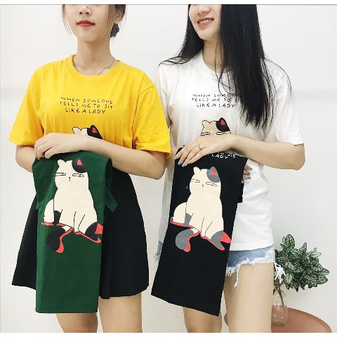 Mẫu áo thun thời trang may bằng chất CVC